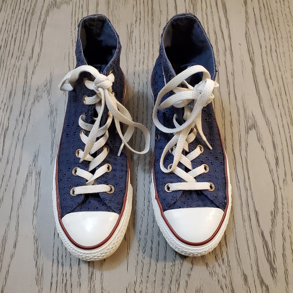 Converse All Star Hi Top Blue Eylet 6.5